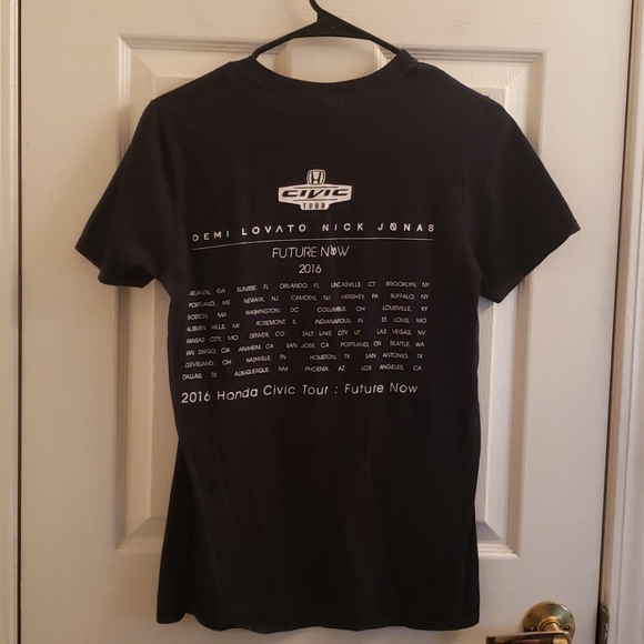 Demi Lovato & Nick Jonas 2016 Tour T-Shirt Black S - Picture 4 of 5